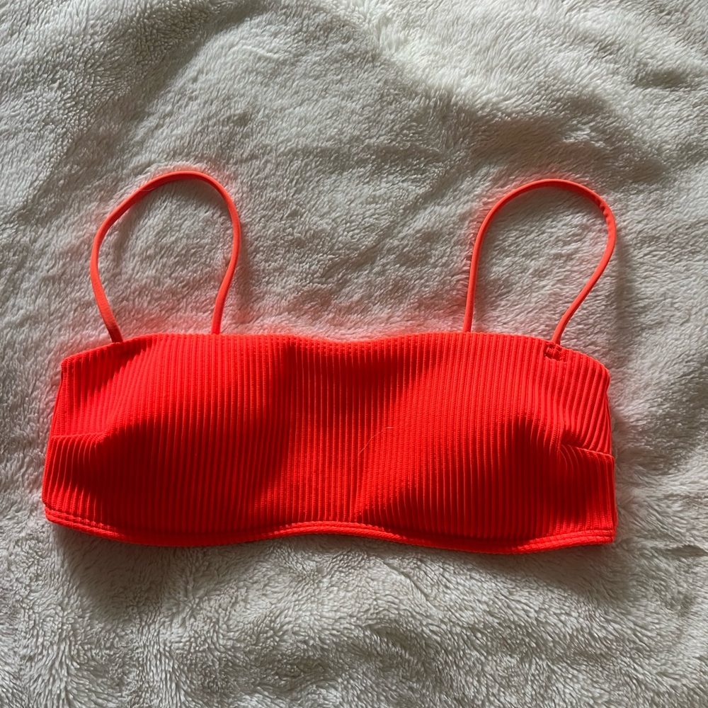 Hollister Swim Orange Bandeau Bikini Top